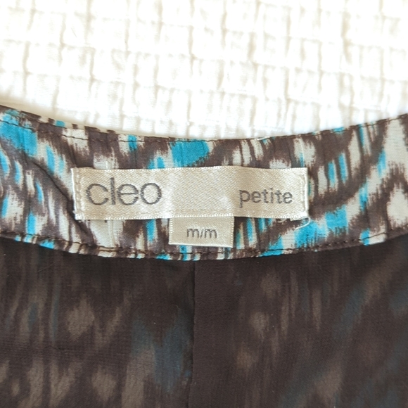 Cleo Women's Petite Medium Flowy Tank with Beading & Wrap Ties - Picture 2 of 6